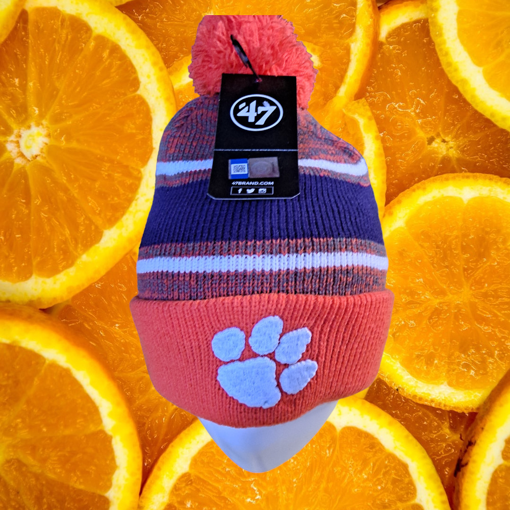 New 47 ‎ Clemson Tigers Pom Pom Knit Hat